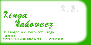 kinga makovecz business card